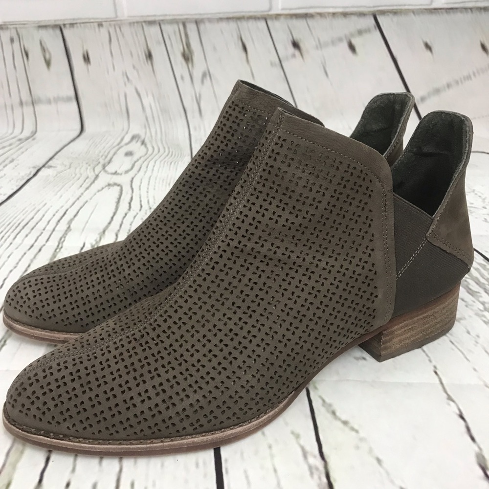 Vince Camuto Celena Perforated Ankle Bootie Suede - Picture 2 of 8